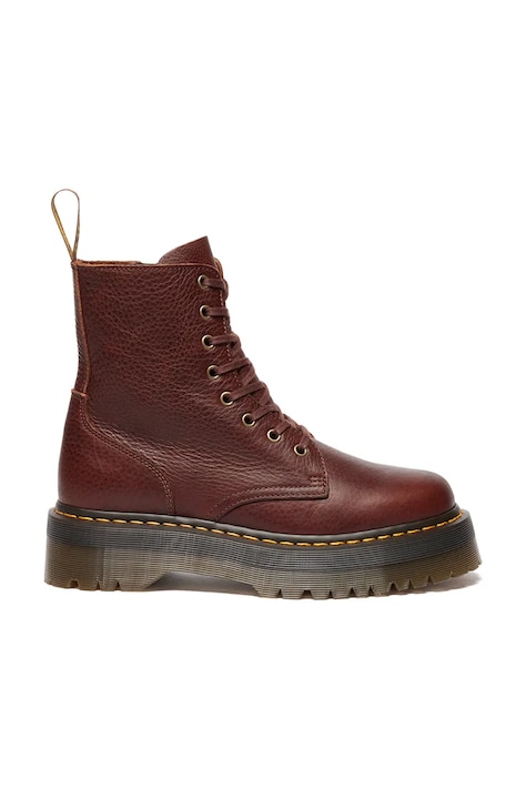 Кожени кубинки Dr. Martens Jadon в бордо с платформа DM41324200