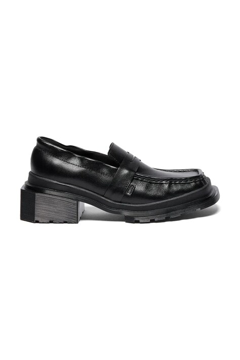 Dr. Martens mokasyny skórzane Maybole Loafer damskie kolor czarny na platformie DM42063001