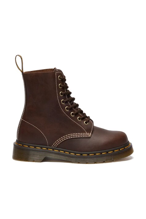 Кожени кубинки Dr. Martens 1460 Pascal в кафяво с платформа DM42595200