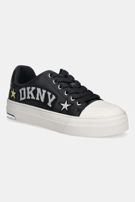 Δερμάτινα ελαφριά παπούτσια Dkny York Star χρώμα: μαύρο, K4588454