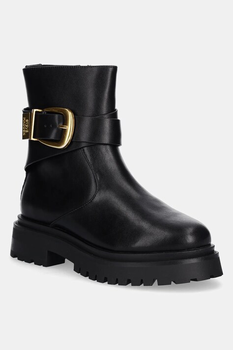 Steve Madden botki skórzane Lexs damskie kolor czarny na platformie 11003593