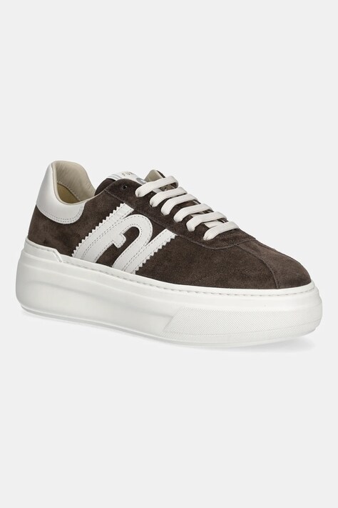 Furla sneakersy zamszowe Nuage Lace-Up damskie kolor brązowy YJ88NUA BX0580 4571S