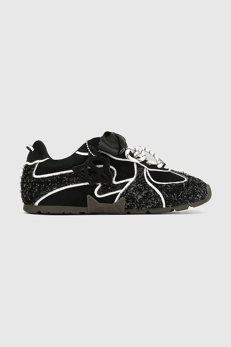 Naked Wolfe sneakers Adored culoarea negru, Adored Black Hairy Suede