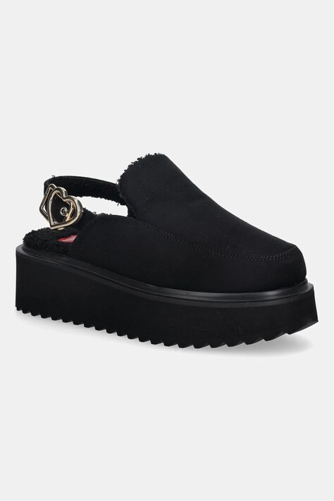 Love Moschino klapki damskie kolor czarny na platformie JA10416L0NJAW000