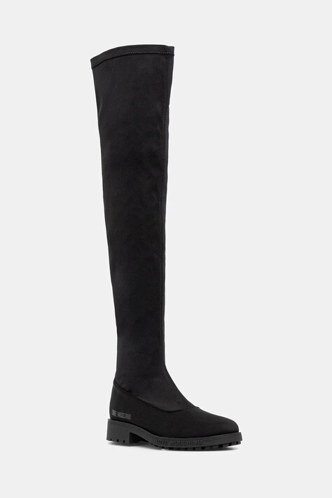 Love Moschino cizme culoarea negru, cu toc plat, JA26074G0NIM0000