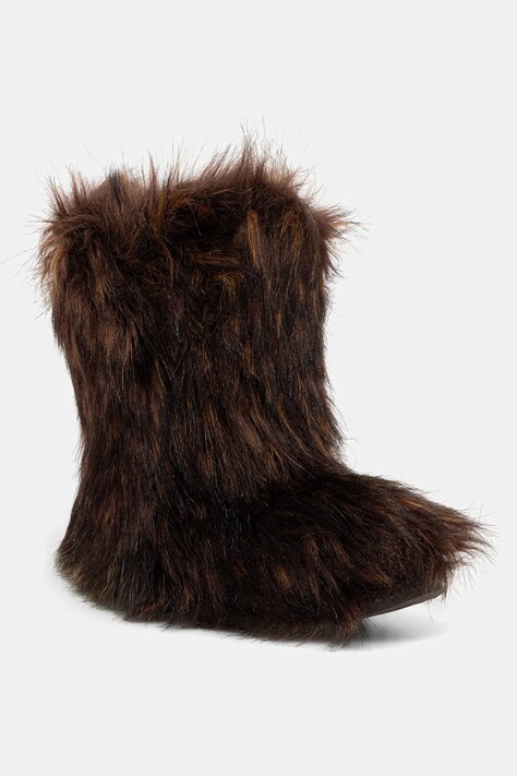 Boty Steve Madden Beastie dámské, hnědá barva, na plochém podpatku, zateplené, 11004960