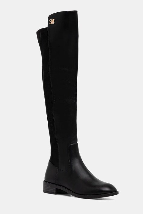 Kozačky Steve Madden Xcursion černá barva, na plochém podpatku, 11005010