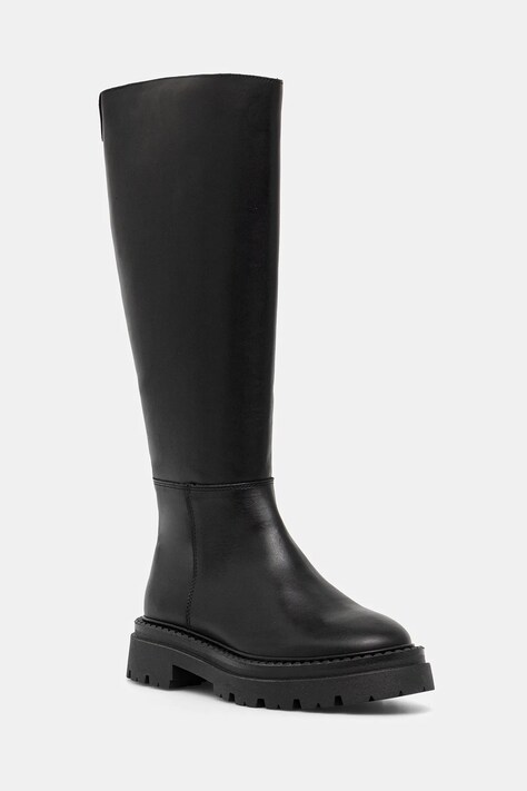 Usnjeni elegantni škornji Steve Madden Kaja-W ženski, črna barva, 11004946