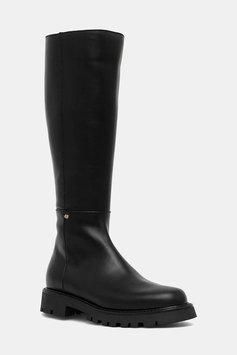 Baldinini ghete de piele culoarea negru, cu toc plat, D6B148P1VITE