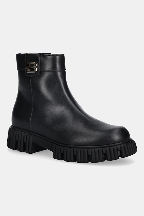 Baldinini cizme de piele culoarea negru, cu platformă, D6B155P1VITE