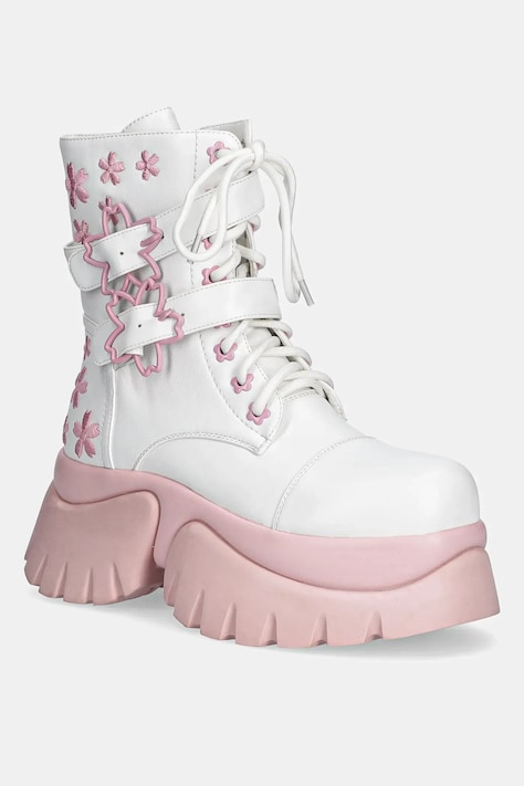 Koi Footwear workery Sakura Miku x Hatsune Miku damskie kolor biały na platformie Sakura Miku