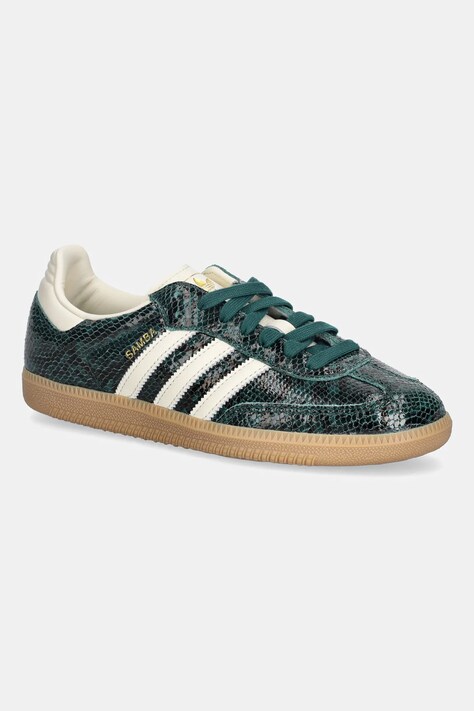 adidas Originals sneakersy skórzane Samba Og W damskie kolor zielony JR8848