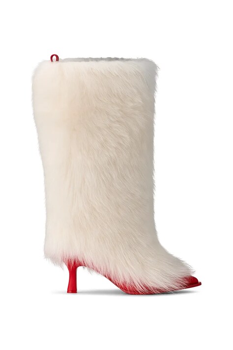 UGG kozaki x Ambush Fur Heel damskie kolor biały na szpilce lekko ocieplone 1176810.WHRD
