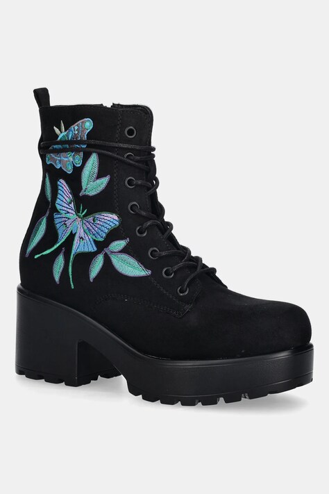 Koi Footwear botine cu toc drept, Butterfly Dune