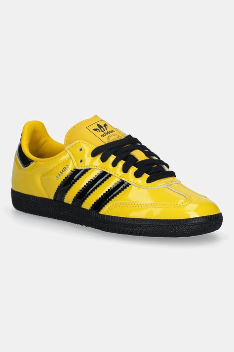Kožené tenisky adidas Originals Samba OG W dámské, žlutá barva, JR8749