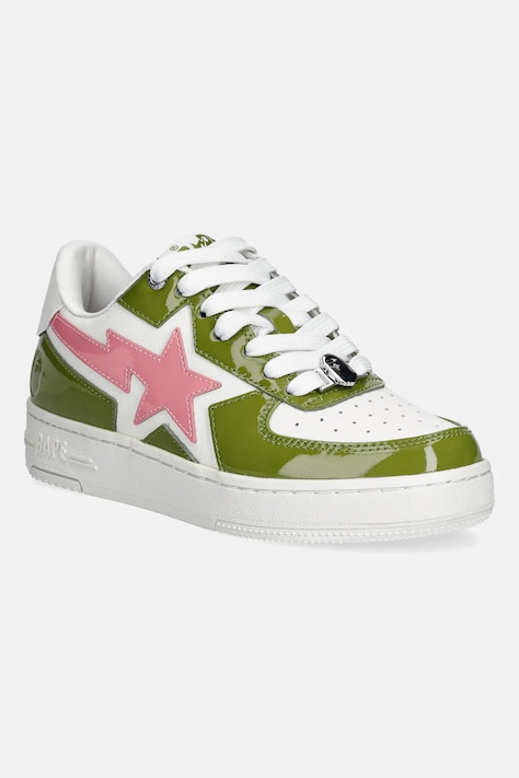 A Bathing Ape sneakersy skórzane BAPE STA ICON #2 kolor zielony 001FWL302306L