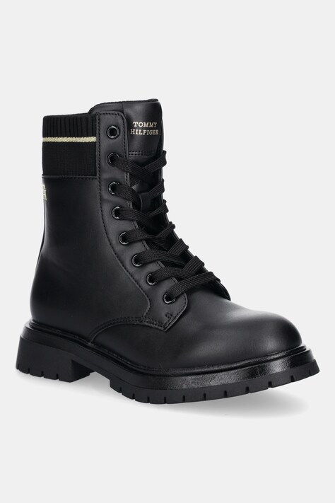 Tommy Hilfiger botki dziecięce kolor czarny T3A5-34018