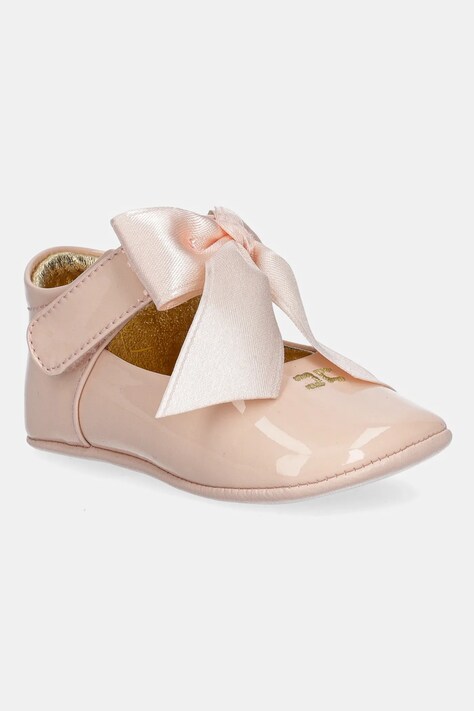 Elisabetta Franchi buty skórzane niemowlęce kolor różowy F0A3-E0315