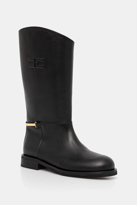 Elisabetta Franchi stivali in pelle bambino/a colore nero  F4A6-E0449