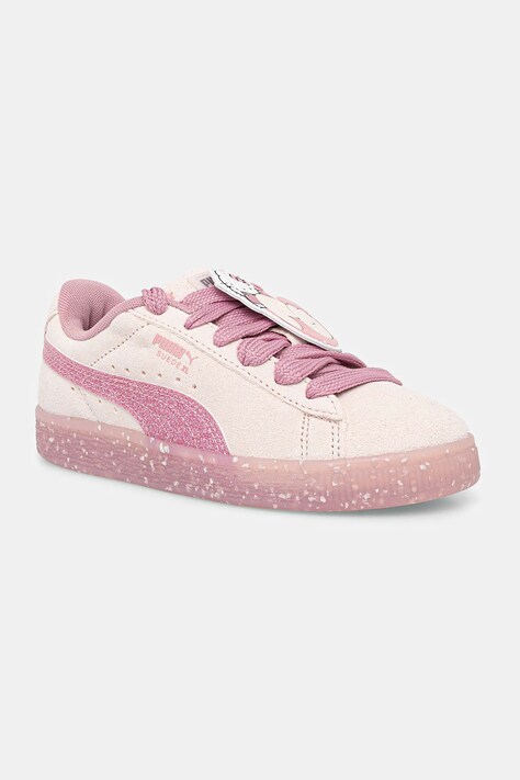 Puma sneakersy zamszowe dziecięce Suede XL HK&FR 2 kolor różowy 403393