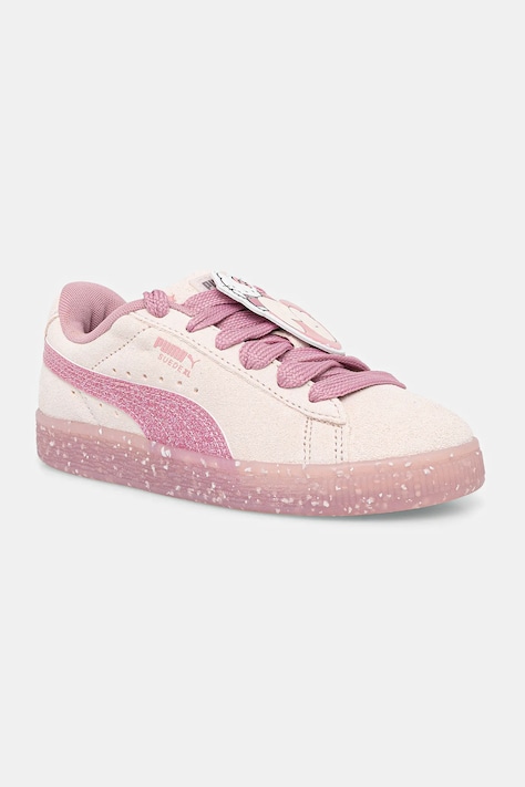 Puma sneakersy zamszowe dziecięce Suede XL HK&FR 2 kolor różowy 403393