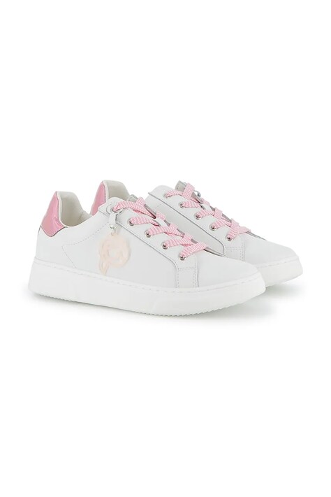 Karl Lagerfeld sneakersy skórzane dziecięce kolor biały Z30979