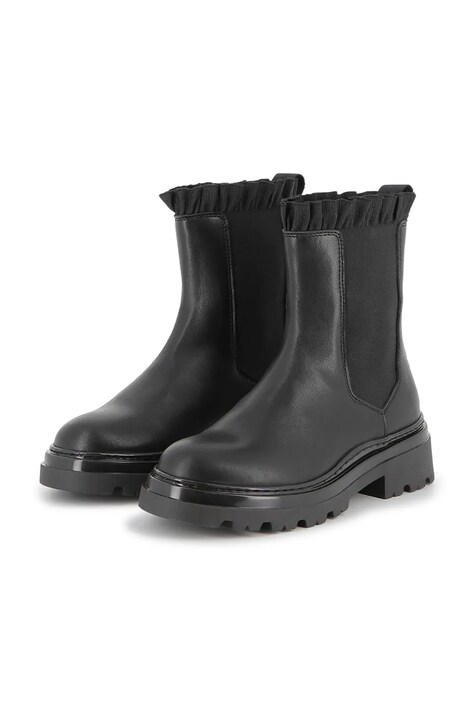 Karl Lagerfeld sztyblety skórzane dziecięce kolor czarny Z30984