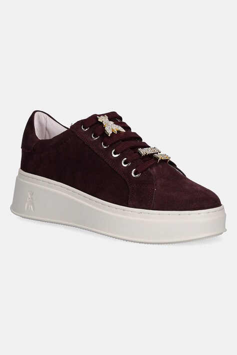 Παιδικά sneakers σουέτ Patrizia Pepe χρώμα: μπορντό, PPJ905