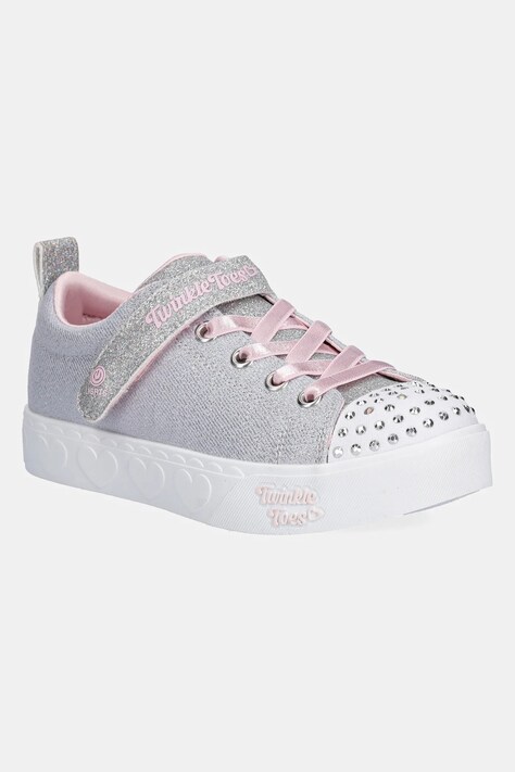 Skechers tenisówki dziecięce HEART STEPS - SHIMMER SWEETIE kolor szary 314620L