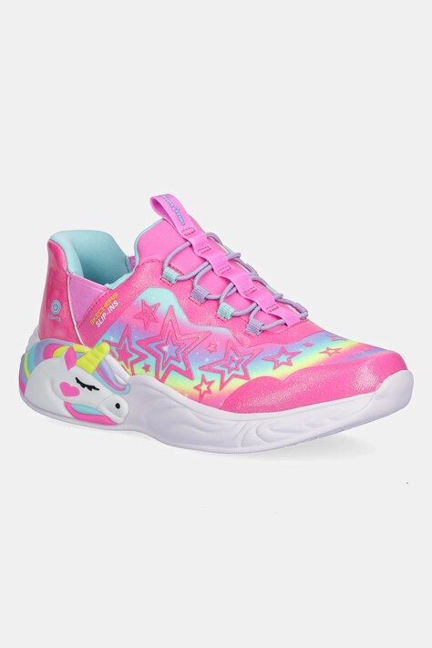 Skechers sneakers pentru copii UNICORN DREAMS - STARRY LITE culoarea roz, 302296L