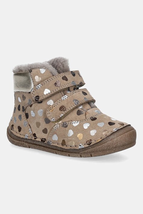 Froddo buty zimowe zamszowe dziecięce PAIX UP WINTER kolor beżowy G2110143