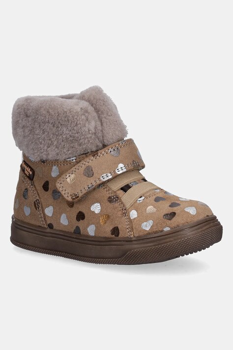Froddo buty zimowe zamszowe dziecięce BASCO TEX kolor beżowy G2110144