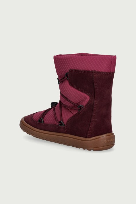 Froddo Boty zimní dětské kožené BAREFOOT TEX TRACK WOOL růžové G3160251