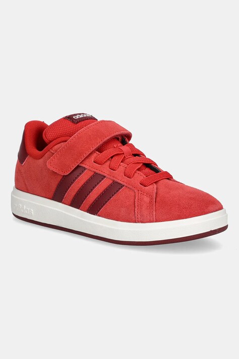 Παιδικά sneakers σουέτ adidas GRAND COURT 00s χρώμα: κόκκινο, JQ5653