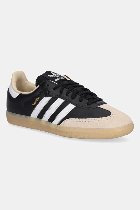 adidas Originals teniși din piele copii SAMBA OG culoarea negru, JQ8555