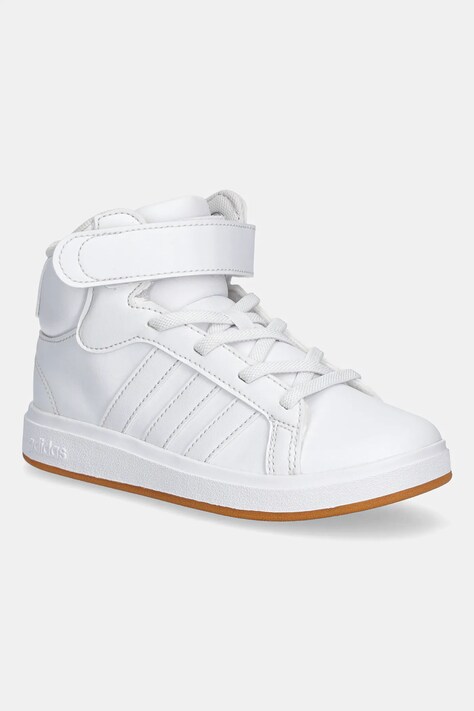 adidas sneakers pentru copii GRAND COURT MID culoarea alb, JR0803