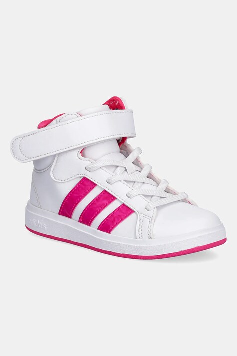 adidas sneakers pentru copii GRAND COURT MID culoarea alb, JR0806