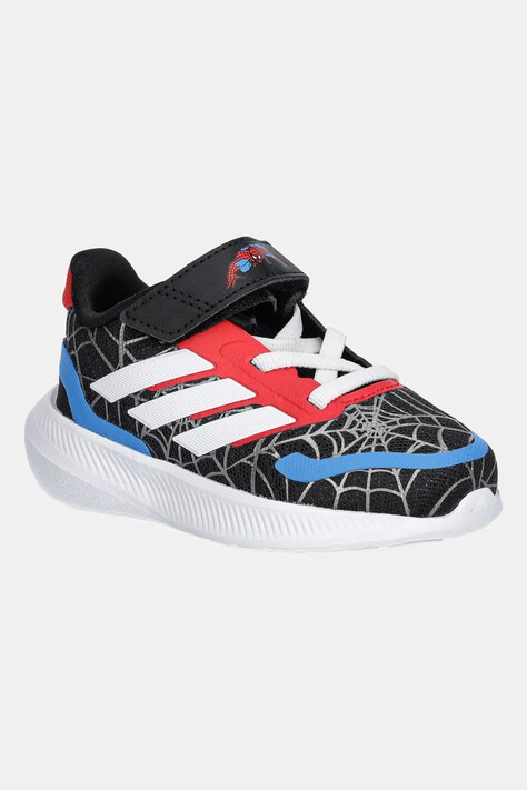 Дитячі кросівки adidas RUNFALCON SPIDER-MAN колір чорний JR5661