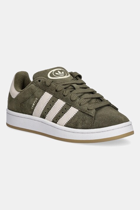Велурени маратонки adidas Originals CAMPUS 00s в зелено JR6172