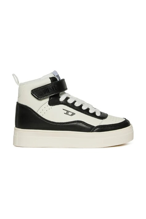 Diesel scarpe da ginnastica per bambini in pelle TRACKER-D S-TRACKER D SNEAKERS colore nero BC1039