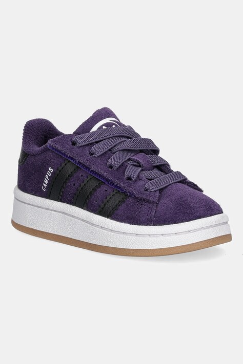 Детски велурени маратонки adidas Originals CAMPUS 00s в лилаво JQ8561
