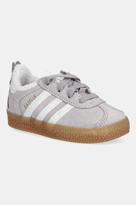Детские замшевые кроссовки adidas Originals GAZELLE цвет фиолетовый JQ1344