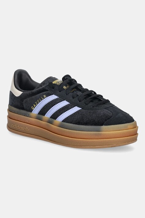 Otroške superge adidas Originals GAZELLE BOLD črna barva, JR5965