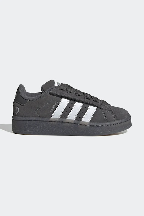 adidas Originals sneakers de piele întoarsă pentru copii CAMPUS0s LED LIGHTS culoarea gri, JS1281