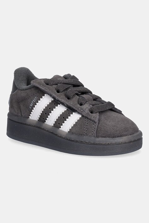 adidas Originals sneakersy zamszowe dziecięce CAMPUS 00s LED LIGHTS kolor szary JS1284
