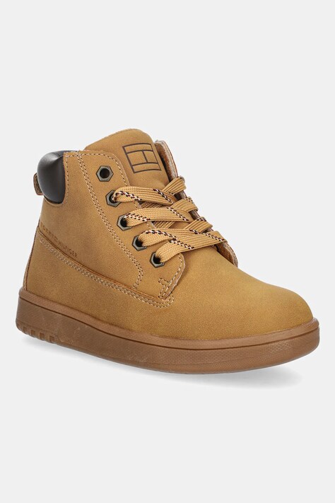 Tommy Hilfiger buty zimowe dziecięce kolor brązowy T1X5-34087