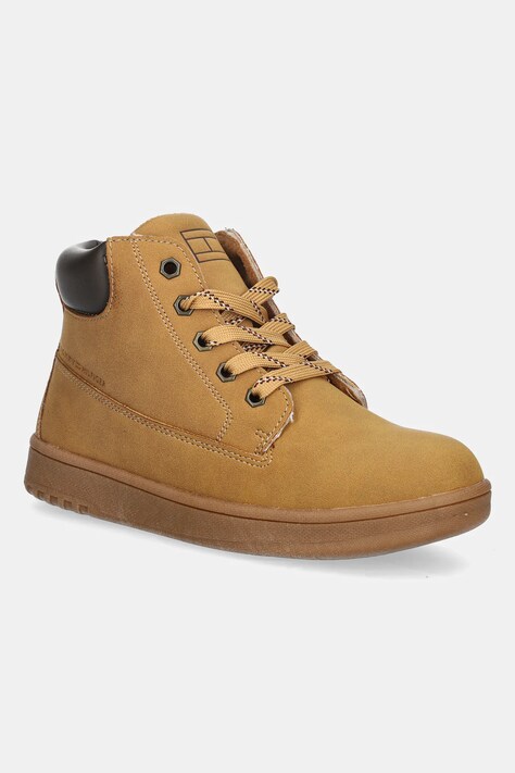 Tommy Hilfiger buty zimowe dziecięce kolor brązowy T1X5-34087