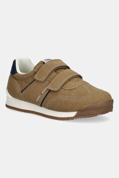 Dětské tenisky Tommy Hilfiger hnědá barva, T1X9-34103