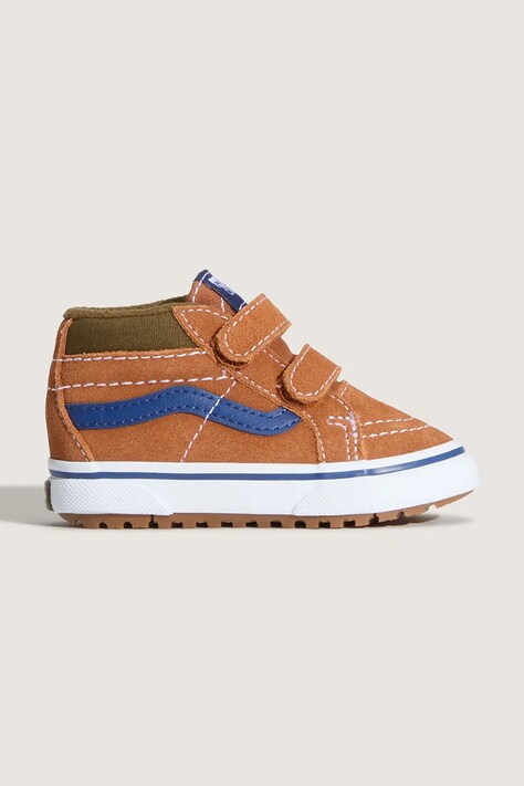 Παιδικά sneakers σουέτ Vans MTE SK8-Mid Reissue V χρώμα: καφέ, VN000D11N1Z1