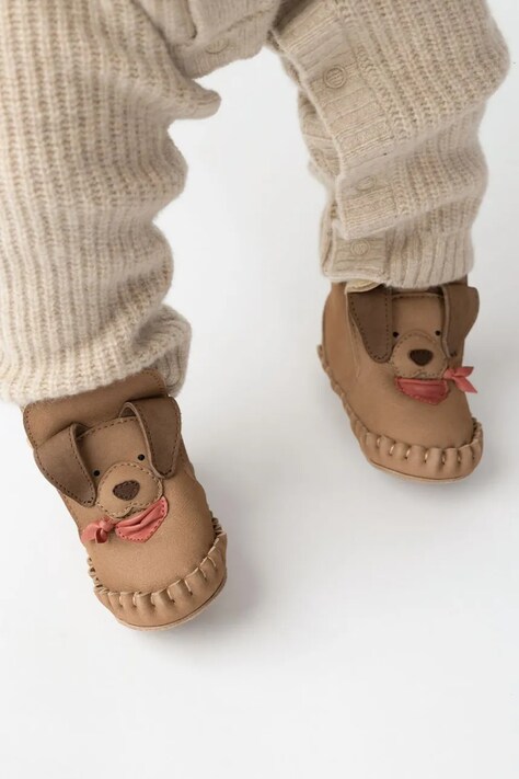 Donsje buty skórzane niemowlęce Junus Booties Western Dog kolor brązowy 1041803